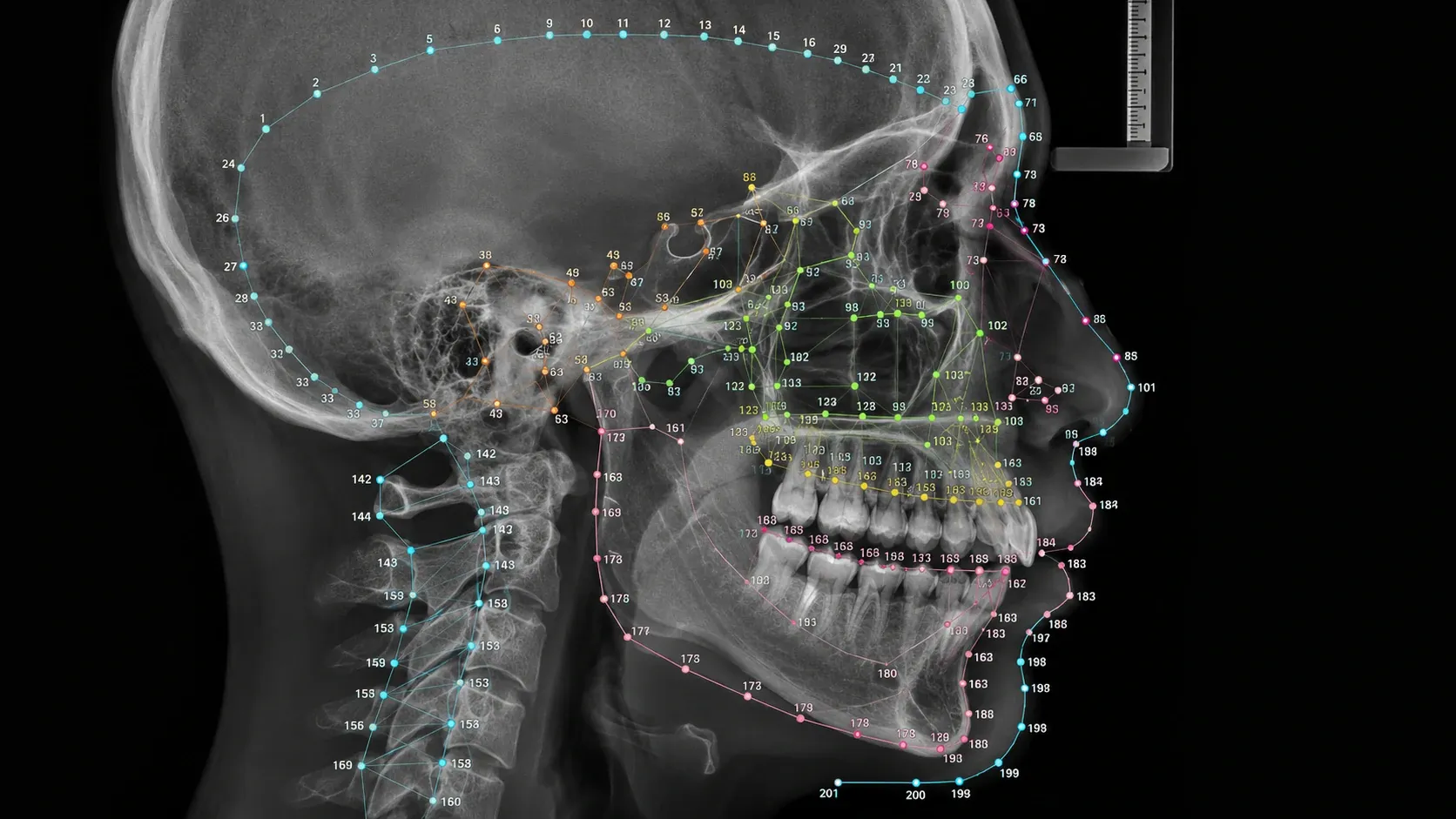 Cephalometric AI landmark analysis