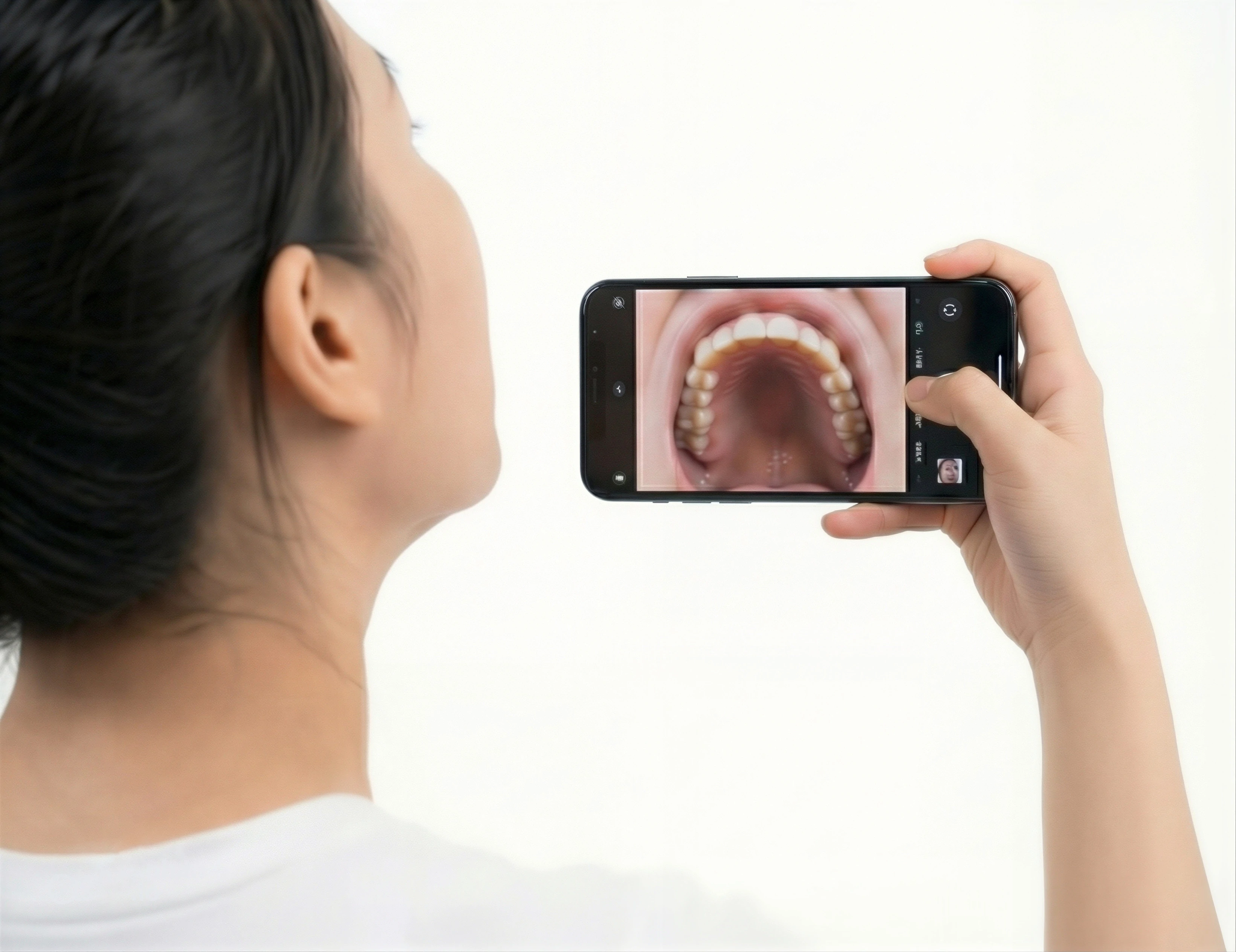 拍摄上颌示意图